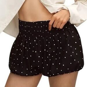 NWT Anthropologie Maeve Bloomer Shorts SZ XL Polka Dot Black Boho Coquette NEW